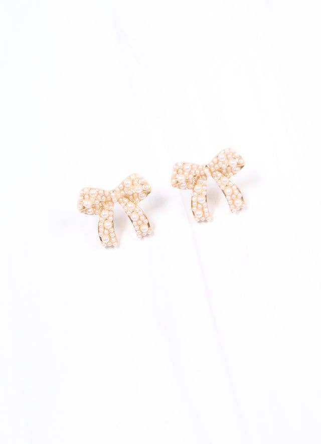Pearl Bow Earrings