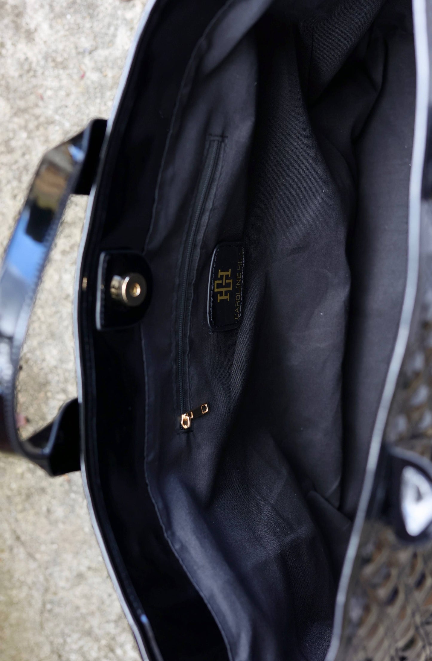Melissa Black Patent Tote