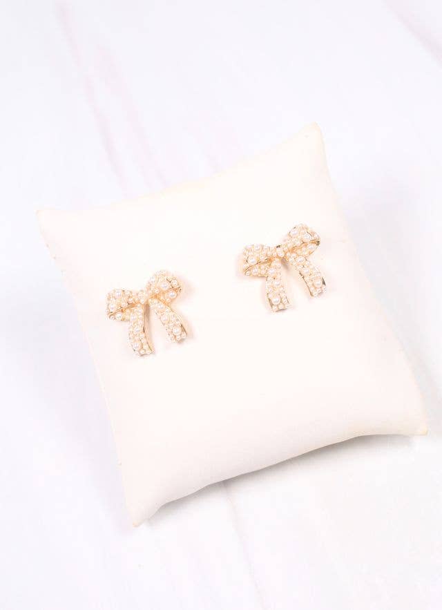 Pearl Bow Earrings