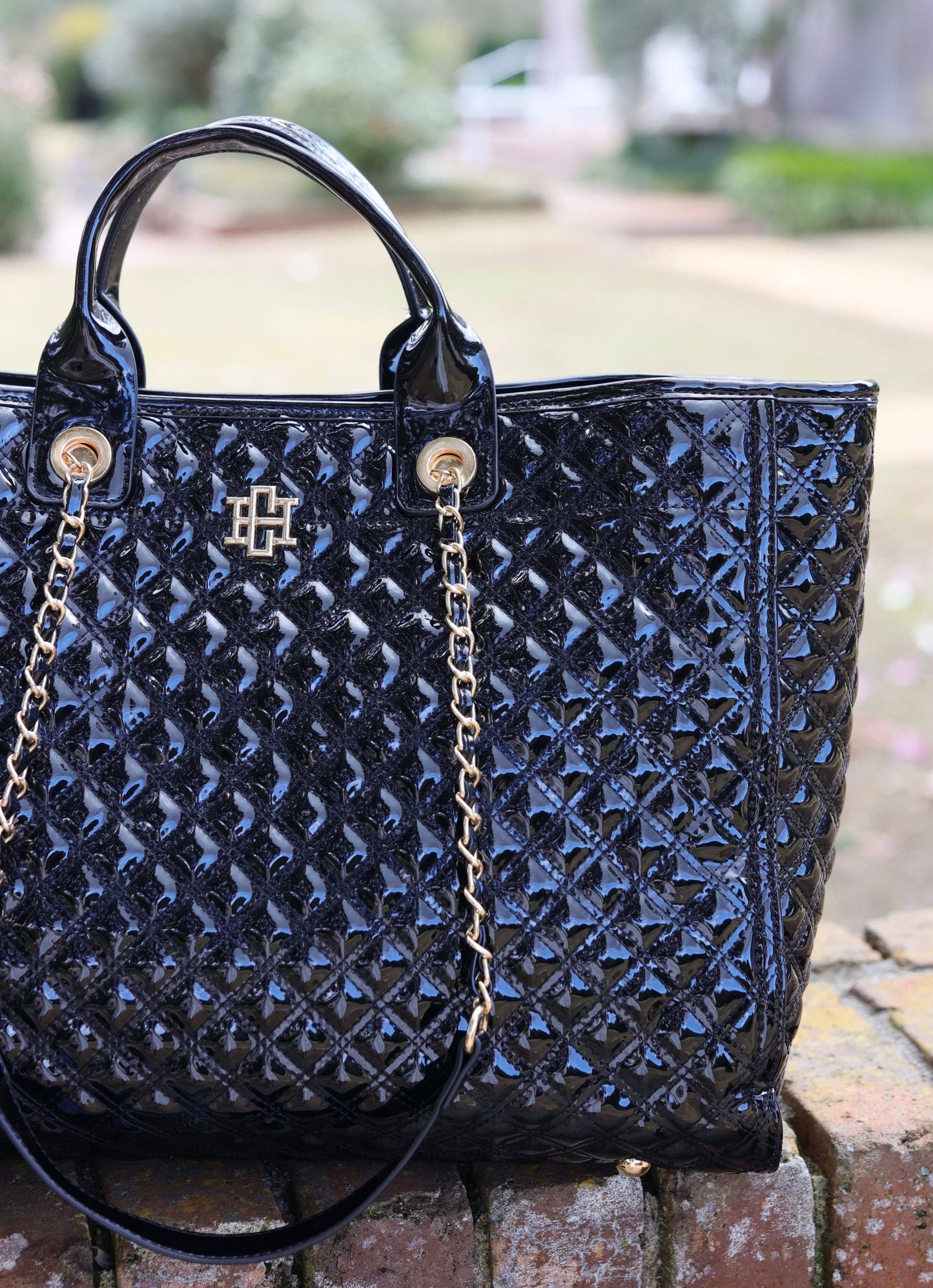 Melissa Black Patent Tote