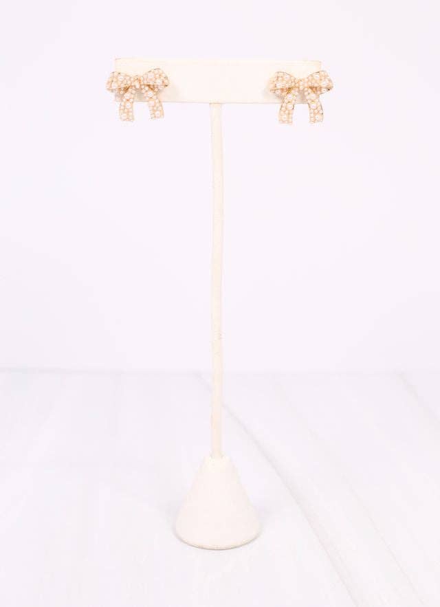 Pearl Bow Earrings