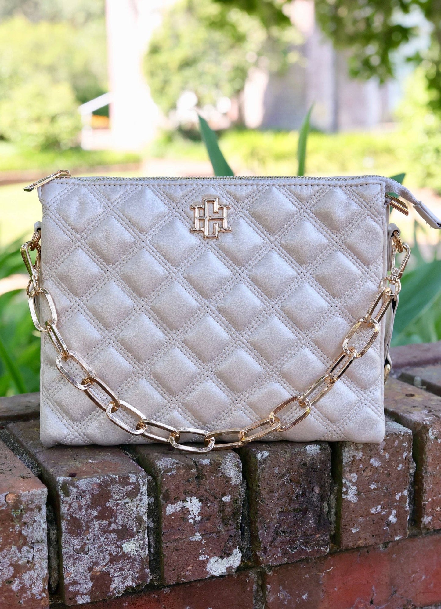 Quilted Crossbody - Pearl